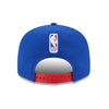 New Era Clippers 2023 Back Half Snapback Hat In White, Blue & Red - Back View