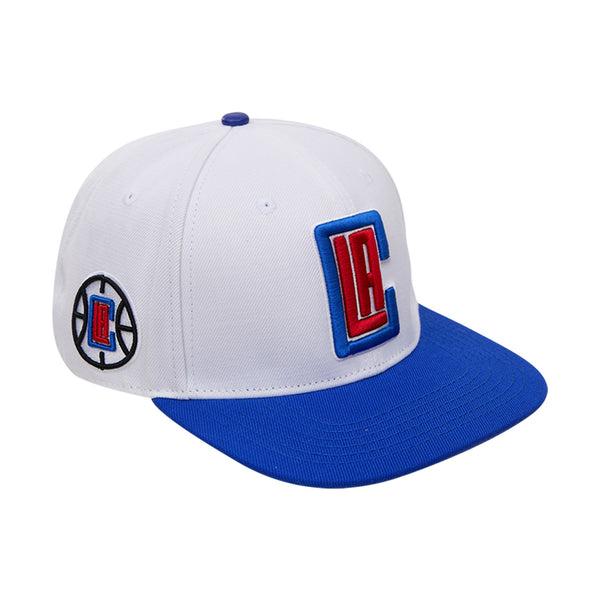 Pro Standard Clippers Snapback Hat In White & Blue - Angled Right Side View