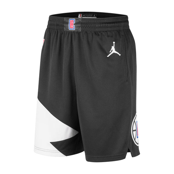 Clippers 2022-2023 Statement Shorts In Black & White - Front View