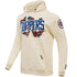 Pro Standard Clippers Wordmark Roses Hooded Sweatshirt In Cream - Angled Front Left View
