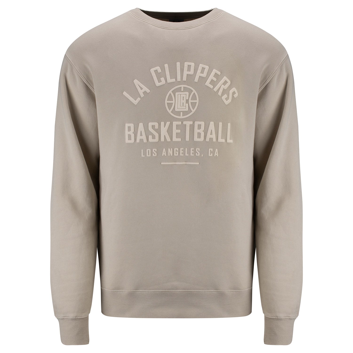 Lab Collection La Clippers La Clippers Basketball Vintage Ivory Tonal Crewneck Sweatshirt