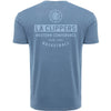 Unisex Coronado Burke Pocket T-Shirt In Blue - Back View