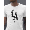 LA Logo T-Shirt In White - Front View On Model