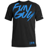 Fun Guy T-Shirt In Black & Blue - Front View