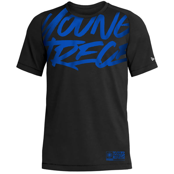 Young Trece T-Shirt In Black & Blue - Front View
