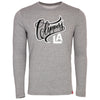 Mister Cartoon Clippers Cursive Tee In Grey - Front View
