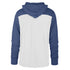 '47 Brand Clippers Long-Sleeve Hooded T-Shirt In White & Blue - Back View