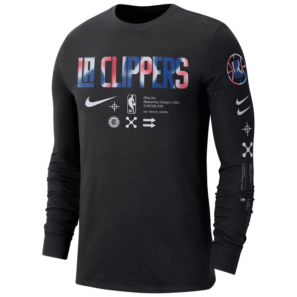Nike Men's Los Angeles Clippers Black Dri-Fit Practice Long Sleeve T-Shirt