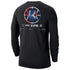 Clippers ATC Tie Dye Long Sleeve T-Shirt by Nike In Black - Back View