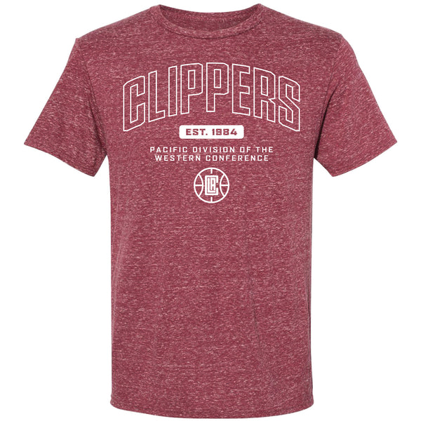 Clippers Wordmark T-Shirt In Red - Front View