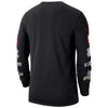 2022-23 LA Clippers City Edition Nike Pregame Long Sleeve T-Shirt In Black - Back View