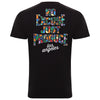 2022-23 LA Clippers City Edition Sportiqe Bingham T-Shirt In Black & Stained Glass Color - Back View