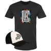 2022-23 LA Clippers City Edition Hat/T-Shirt Combo In Black & White - Bundle View