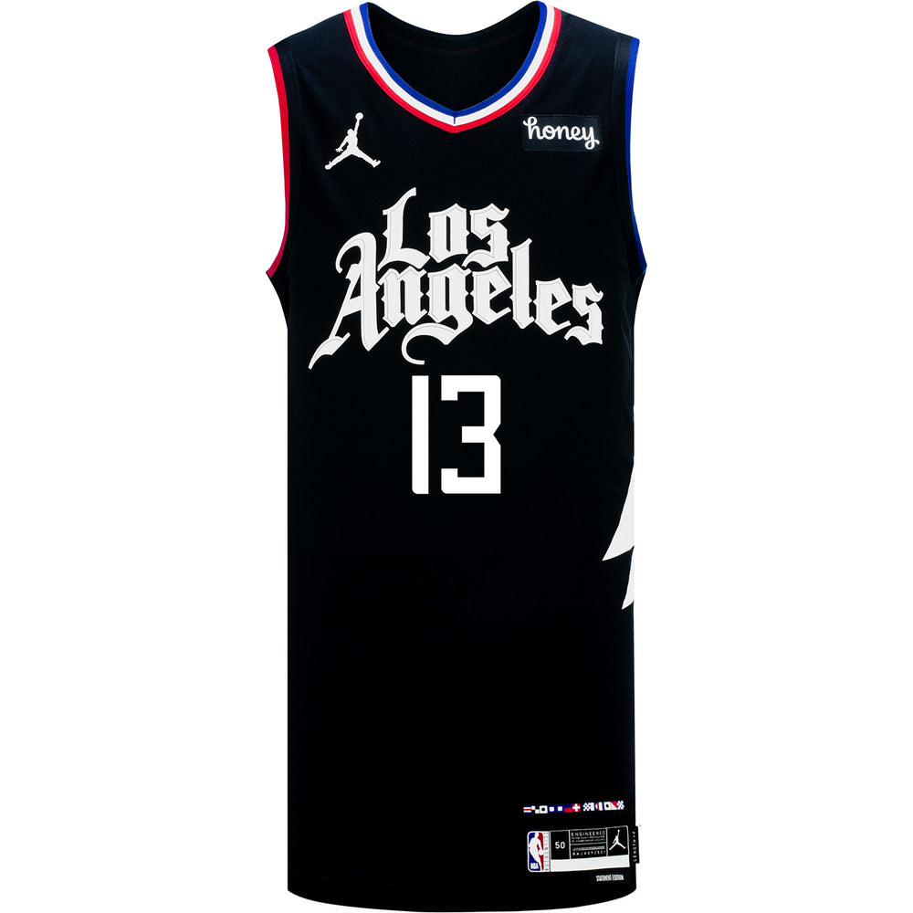 Clippers No13 Paul George Blue Basketball Swingman Icon Edition Jersey