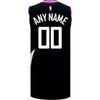LA Clippers Personalized Jordan Brand Statement 22-23 Swingman Jersey In Black - Back View