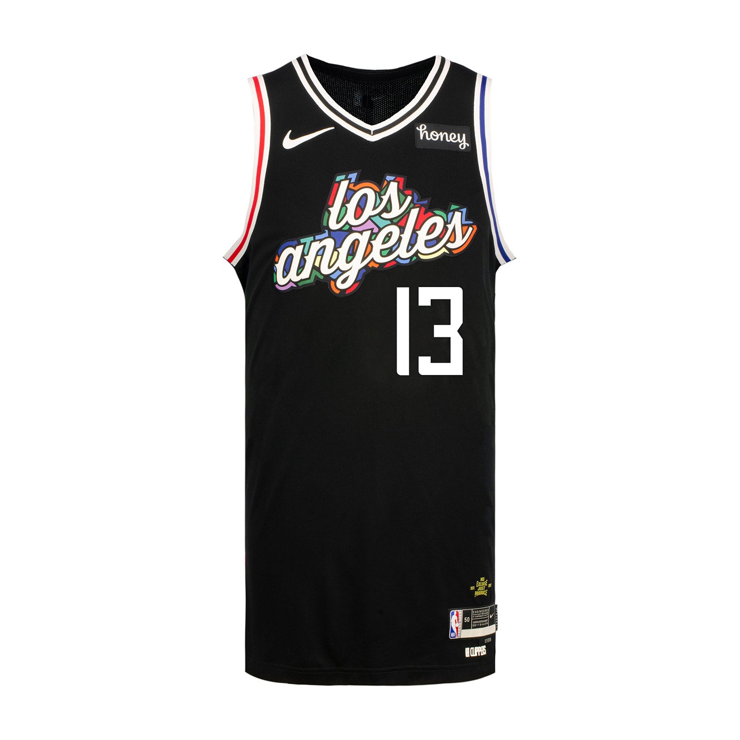 Paul George LA Clippers Nike Youth 2022/23 City Edition Name & Number  T-Shirt - Black