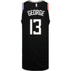 2022-23 LA Clippers City Edition Paul George Nike Swingman Jersey In Black - Back View