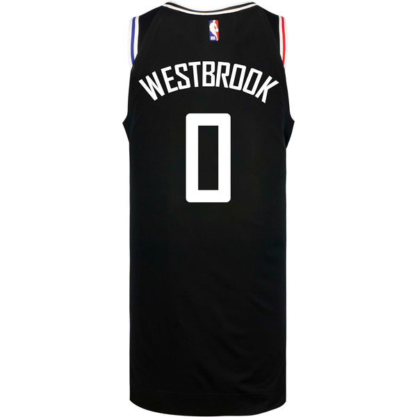 2022-23 LA Clippers City Edition Russell Westbrook Nike Swingman Jersey In Black - Back View