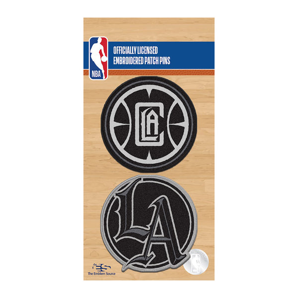 LA Clippers 2 Pack Mister Cartoon Patch In Black - Front View