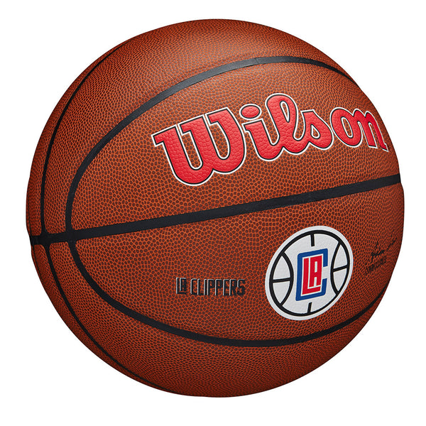 Wilson Full Size Alliance Basketball In Brown - Angled Right View