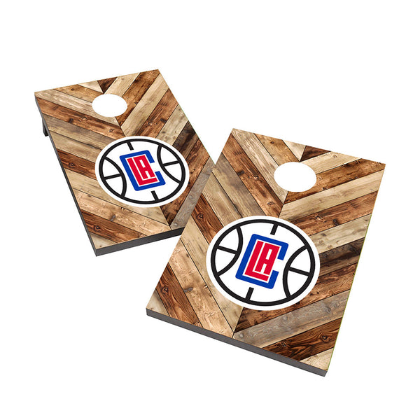 Victory Tailgate LA Clippers 2x3 Cornhole Bag Toss In Brown
