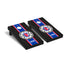 Victory Tailgate LA Clippers NBA Basketball Regulation Cornhole Game Set Onyx Stained Stripe Version In Black, Blue & Red