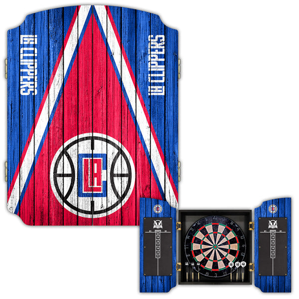 Victory Tailgate LA Clippers Dartboard Cabinet In Red & Blue