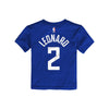 Toddler Kawhi Leonard Nike Player T-Shirt In Blue - Back View