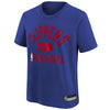 Youth Nike Clippers Practice Statement T-Shirt In Blue - Front View
